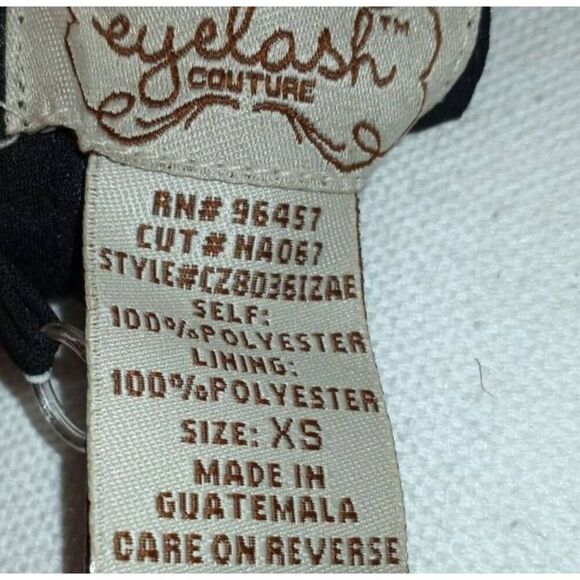 EYELASH COUTURE BLACK & WHITE POLKA-DOT DRESS SZ.XS EUC. - Picture 5 of 6